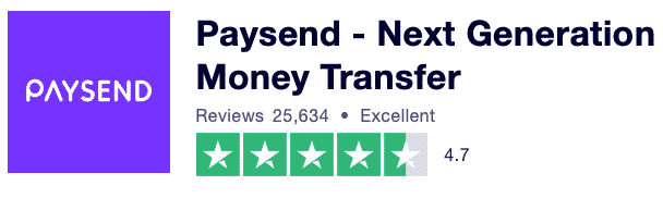 Paysend reviews page on TrustPilot